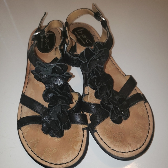 B.O.C. women's black leather sandals size 10 EU 42 - Picture 7 of 13